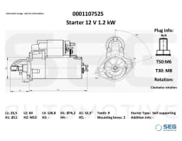 Starter SEG Automotive 0001107525