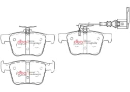 Piduriklotsi komplekt, ketaspidur DBA Australia DB15006XP