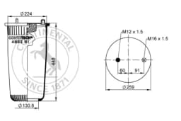 Lõõts, õhkvedrustus CONTITECH AIR SPRING 4862 N1 P01