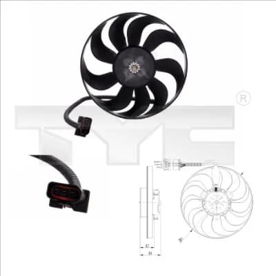Ventilaator, mootorijahutus TYC 837-0001