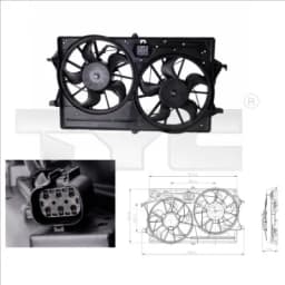 Ventilaator, mootorijahutus TYC 810-0016