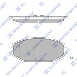 Piduriklotsi komplekt, ketaspidur Hi-Q SP1287