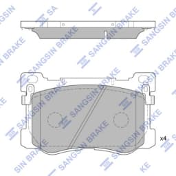 Piduriklotsi komplekt, ketaspidur Hi-Q SP4228