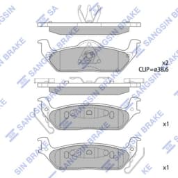Piduriklotsi komplekt, ketaspidur Hi-Q SP1626