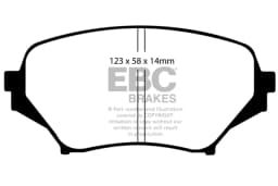Piduriklotsi komplekt, ketaspidur EBC Brakes DP51774NDX