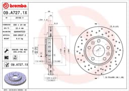 Piduriketas BREMBO 09.A727.1X