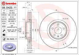 Piduriketas BREMBO 09.D423.11
