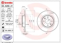 Piduriketas BREMBO 08.A268.21