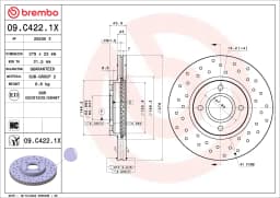 Piduriketas BREMBO 09.C422.1X