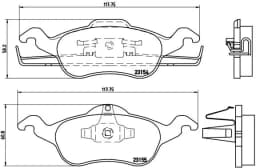 Piduriklotsi komplekt, ketaspidur BREMBO P 24 046