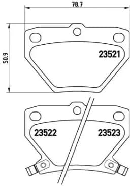 Piduriklotsi komplekt, ketaspidur BREMBO P 83 052