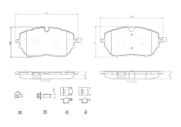 Piduriklotsi komplekt, ketaspidur BREMBO P 61 128