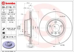 Piduriketas BREMBO 09.C116.11