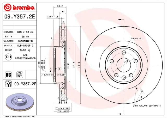 Pidurikomplekt, ketaspidur BREMBO KT 08 005