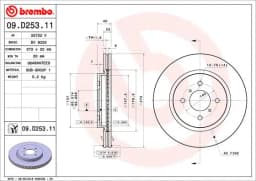 Piduriketas BREMBO 09.D253.11