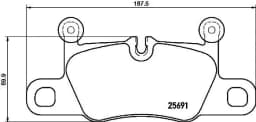 Piduriklotsi komplekt, ketaspidur BREMBO P 65 031