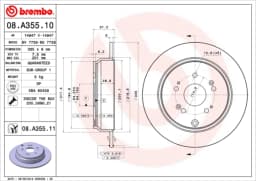 Piduriketas BREMBO 08.A355.11