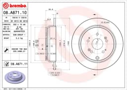 Piduriketas BREMBO 08.A871.11