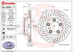 Piduriketas BREMBO 09.D934.11
