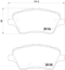 Piduriklotsi komplekt, ketaspidur BREMBO P 24 151X