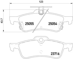 Piduriklotsi komplekt, ketaspidur BREMBO P 28 070