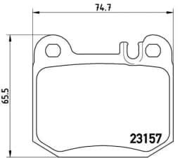 Piduriklotsi komplekt, ketaspidur BREMBO P 50 043