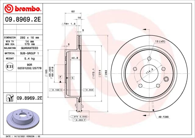 Pidurikomplekt, ketaspidur BREMBO KT 08 020