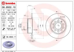 Piduriketas BREMBO 08.9502.11