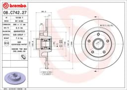 Piduriketas BREMBO 08.C742.27
