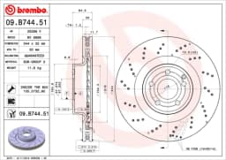 Piduriketas BREMBO 09.B744.51