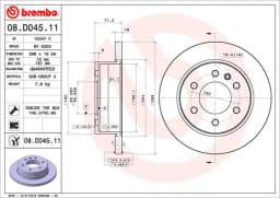 Piduriketas BREMBO 08.D045.11