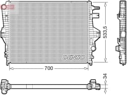 Radiaator, mootorijahutus DENSO DRM32050