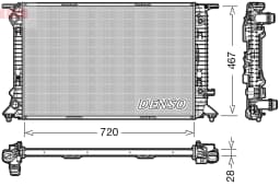Radiaator, mootorijahutus DENSO DRM02021