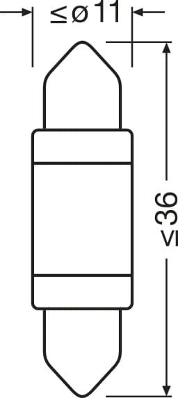 Hõõgpirn, numbrivalgustus ams-OSRAM 6436DWP-1BL