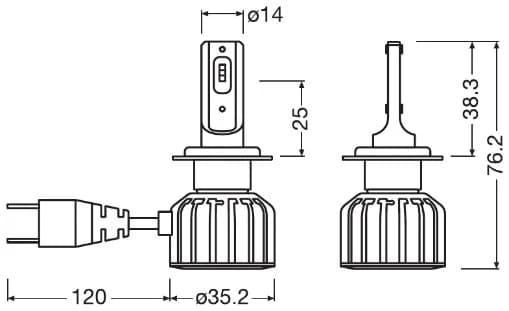 Hõõgpirn, töötuli ams-OSRAM 64210DWBRT-2HFB