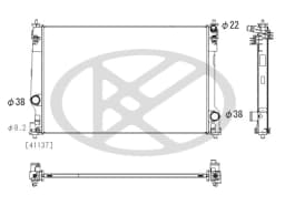 Radiaator, mootorijahutus KOYORAD PL013463R