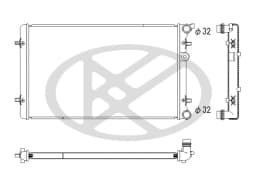 Radiaator, mootorijahutus KOYORAD PL452880U02
