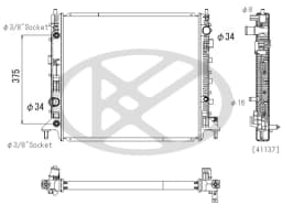 Radiaator, mootorijahutus KOYORAD PL313280