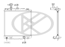 Radiaator, mootorijahutus KOYORAD PL033065