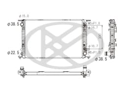 Radiaator, mootorijahutus KOYORAD PL442800
