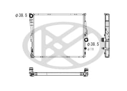 Radiaator, mootorijahutus KOYORAD PL422545