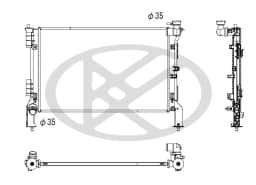 Radiaator, mootorijahutus KOYORAD PL823720