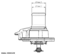 Termostaat, Jahutusvedelik BorgWarner (Wahler) 410937.82D