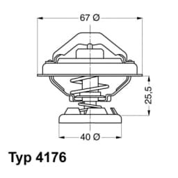 Termostaat, Jahutusvedelik BorgWarner (Wahler) 4176.85D
