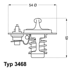 Termostaat, Jahutusvedelik BorgWarner (Wahler) 3468.88D