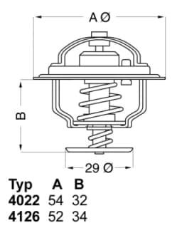 Termostaat, Jahutusvedelik BorgWarner (Wahler) 4126.88