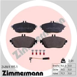 Piduriklotsi komplekt, ketaspidur ZIMMERMANN 24869.195.1
