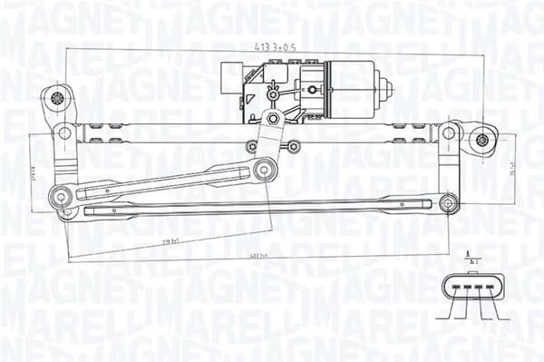Klaasipuhastussüsteem MAGNETI MARELLI 064351737010