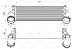 Kompressoriõhu radiaator VALEO 818562