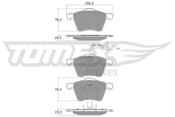 Piduriklotsi komplekt, ketaspidur TOMEX Brakes TX 13-58